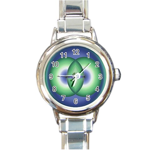 Interconnection Round Italian Charm Watch from ArtsNow.com Front