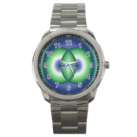 Interconnection Sport Metal Watch from ArtsNow.com Front