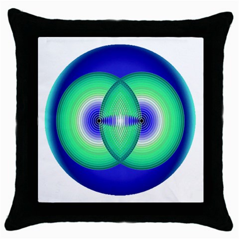 Interconnection Throw Pillow Case (Black) from ArtsNow.com Front