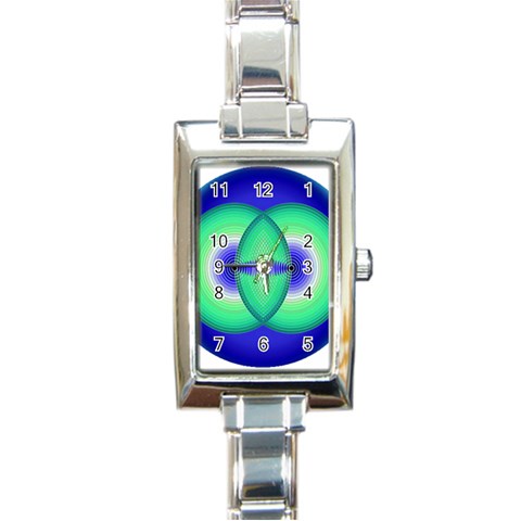 Interconnection Rectangular Italian Charm Watch from ArtsNow.com Front