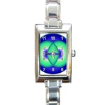 Interconnection Rectangular Italian Charm Watch