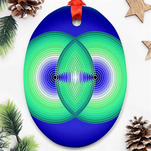 Interconnection Ornament (Oval) from ArtsNow.com Front