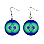 Interconnection 1  Button Earrings