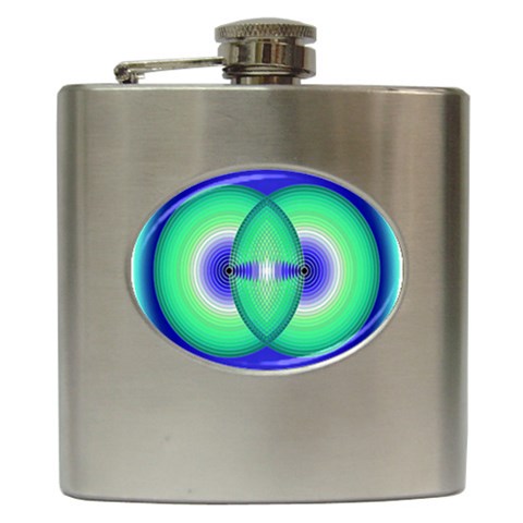 Interconnection Hip Flask (6 oz) from ArtsNow.com Front