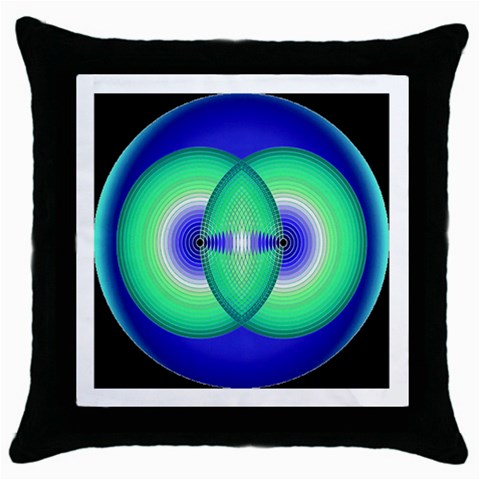 Interconnection Throw Pillow Case (Black) from ArtsNow.com Front