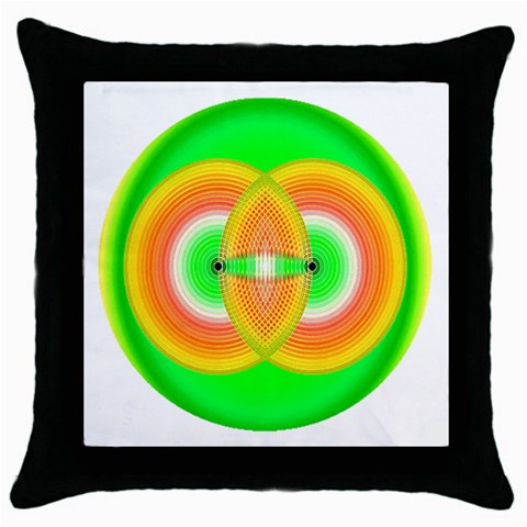 Interconnection Throw Pillow Case (Black) from ArtsNow.com Front