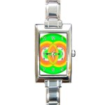 Interconnection Rectangular Italian Charm Watch