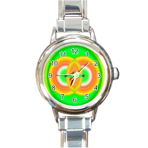 Interconnection Round Italian Charm Watch from ArtsNow.com Front