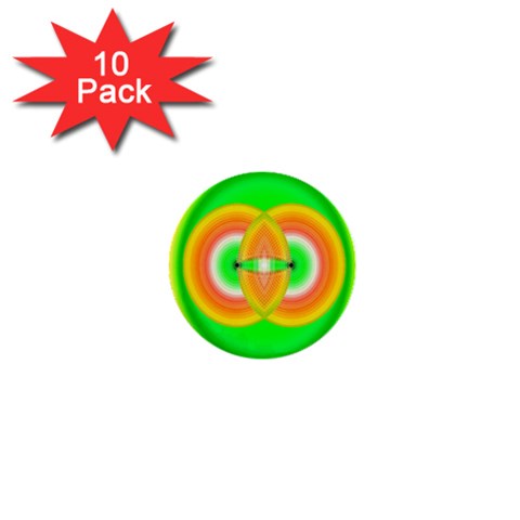 Interconnection 1  Mini Button (10 pack)  from ArtsNow.com Front