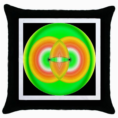 Interconnection Throw Pillow Case (Black) from ArtsNow.com Front