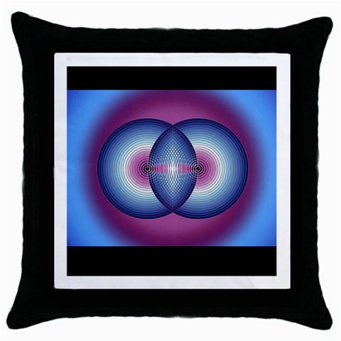 Interconnection Throw Pillow Case (Black) from ArtsNow.com Front