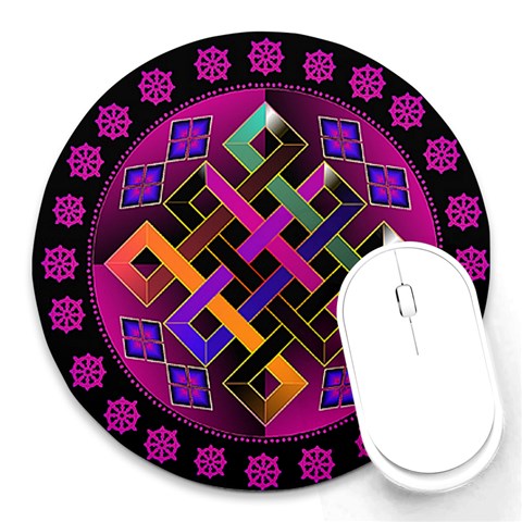 Endless Knot Round Mousepad from ArtsNow.com Front