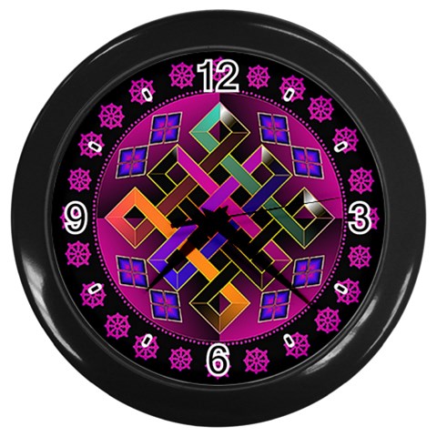 Endless Knot Wall Clock (Black) from ArtsNow.com Front