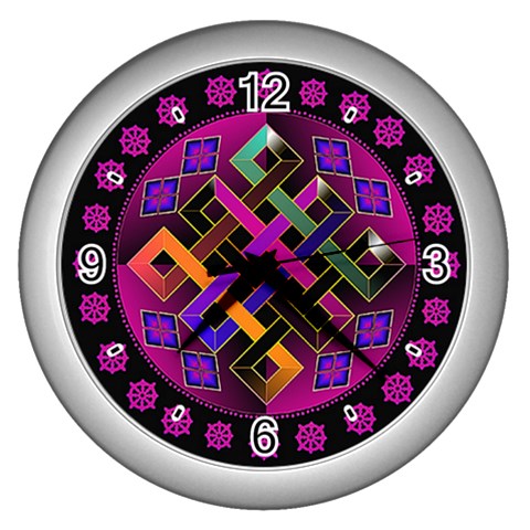 Endless Knot Wall Clock (Silver) from ArtsNow.com Front