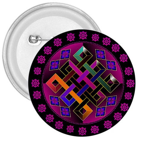 Endless Knot 3  Button from ArtsNow.com Front