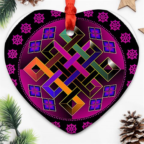 Endless Knot Ornament (Heart) from ArtsNow.com Front