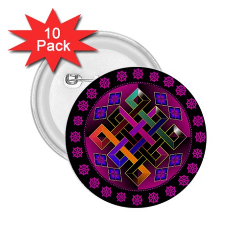 Endless Knot 2.25  Button (10 pack) from ArtsNow.com Front