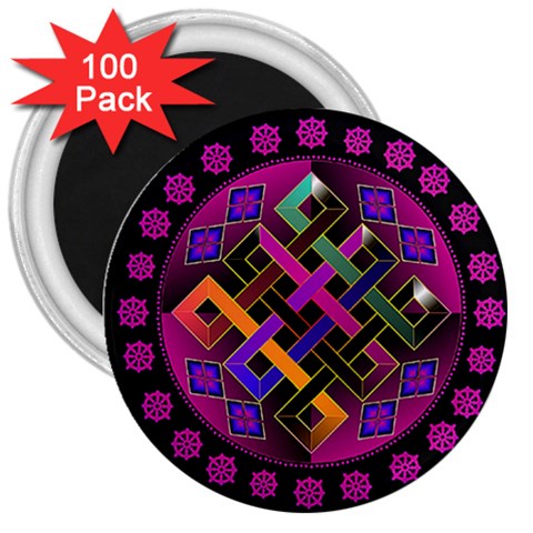 Endless Knot 3  Magnet (100 pack) from ArtsNow.com Front