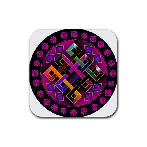 Endless Knot Rubber Coaster (Square) from ArtsNow.com Front