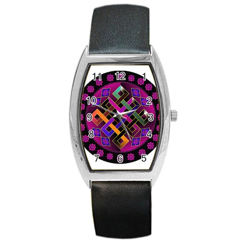 Endless Knot Barrel Style Metal Watch from ArtsNow.com Front