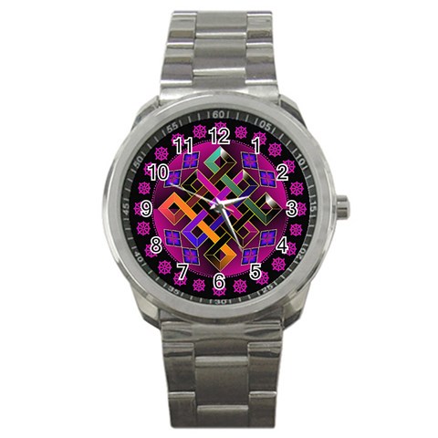 Endless Knot Sport Metal Watch from ArtsNow.com Front