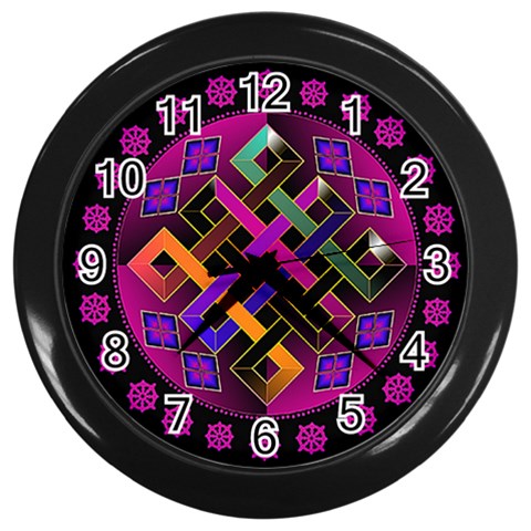 Endless Knot Wall Clock (Black) from ArtsNow.com Front