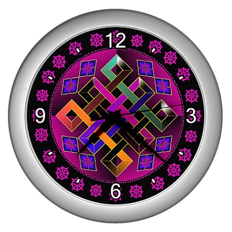 Endless Knot Wall Clock (Silver) from ArtsNow.com Front