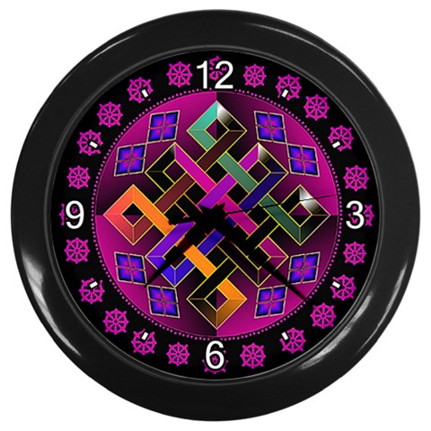 Endless Knot Wall Clock (Black) from ArtsNow.com Front