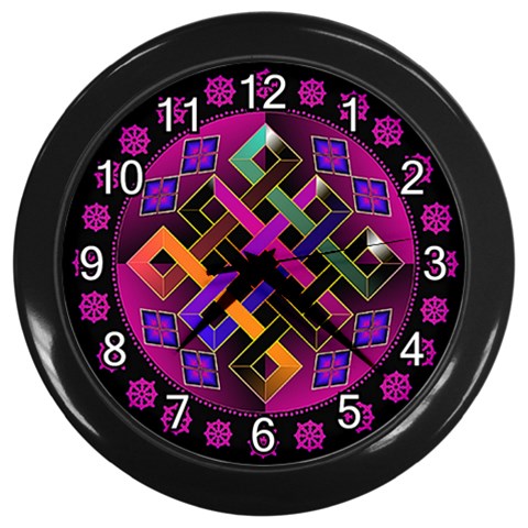 Endless Knot Wall Clock (Black) from ArtsNow.com Front