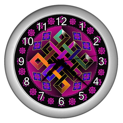 Endless Knot Wall Clock (Silver) from ArtsNow.com Front