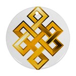 Endless Knot gold Ornament (Round)