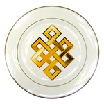 Endless Knot gold Porcelain Plate