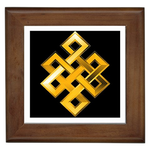 Endless Knot gold Framed Tile from ArtsNow.com Front