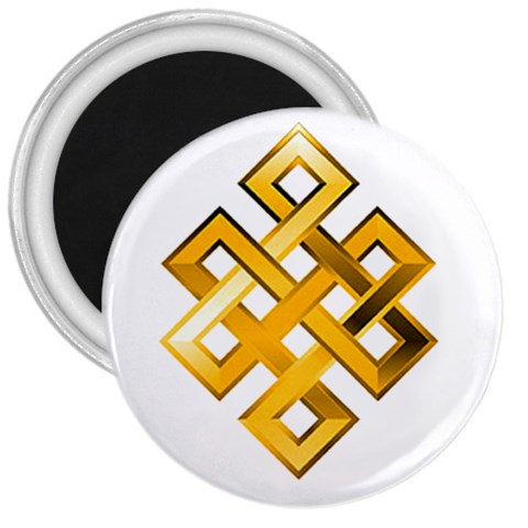 Endless Knot gold 3  Magnet from ArtsNow.com Front