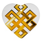 Endless Knot gold Ornament (Heart)