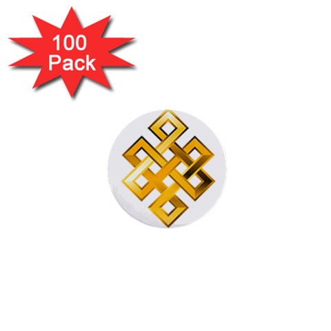 Endless Knot gold 1  Mini Button (100 pack)  from ArtsNow.com Front