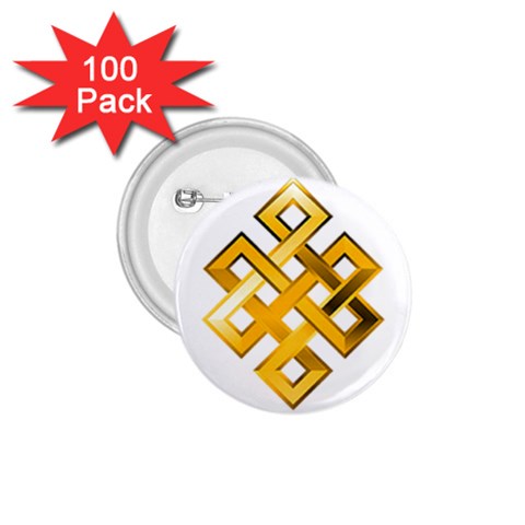 Endless Knot gold 1.75  Button (100 pack)  from ArtsNow.com Front