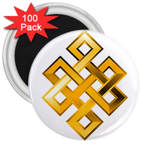 Endless Knot gold 3  Magnet (100 pack) from ArtsNow.com Front