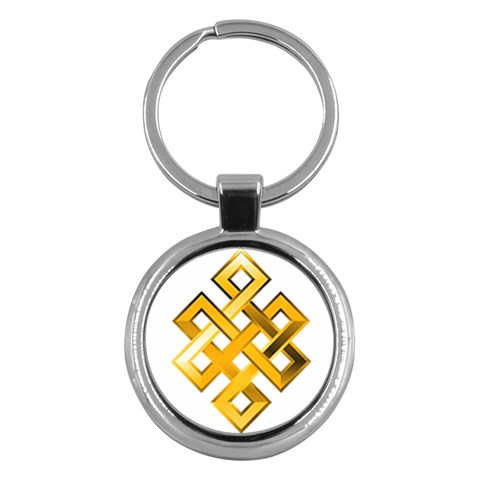 Endless Knot gold Key Chain (Round) from ArtsNow.com Front