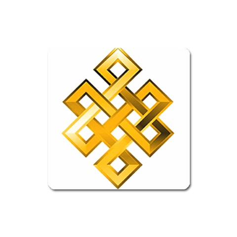 Endless Knot gold Magnet (Square) from ArtsNow.com Front