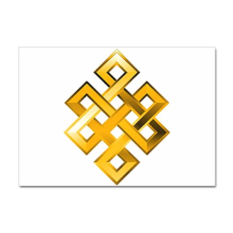 Endless Knot gold Sticker A4 (10 pack) from ArtsNow.com Front