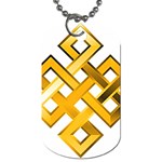 Endless Knot gold Dog Tag (Two Sides)