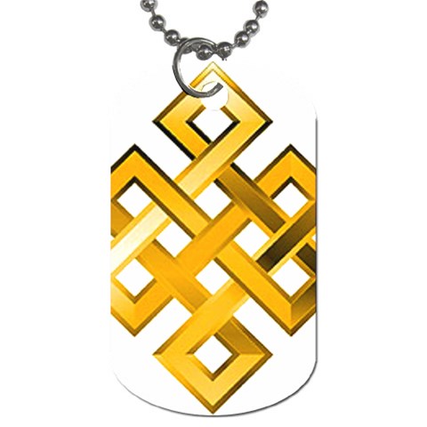 Endless Knot gold Dog Tag (Two Sides) from ArtsNow.com Back