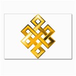 Endless Knot gold Postcard 4  x 6 