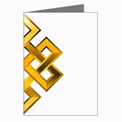 Endless Knot gold Greeting Cards (Pkg of 8) from ArtsNow.com Left