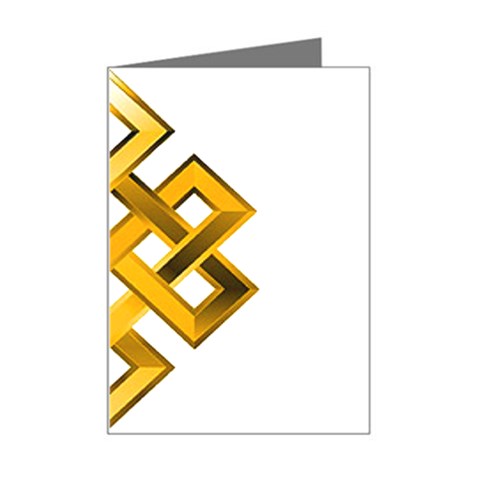 Endless Knot gold Mini Greeting Card from ArtsNow.com Left