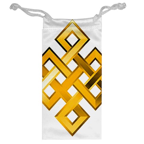 Endless Knot gold Jewelry Bag from ArtsNow.com Back