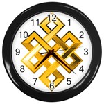 Endless Knot gold Wall Clock (Black)