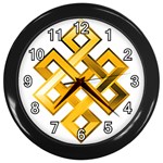 Endless Knot gold Wall Clock (Black)