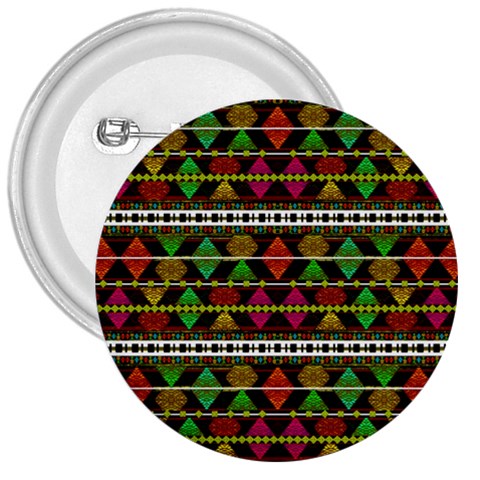 Aztec Style Pattern 3  Button from ArtsNow.com Front